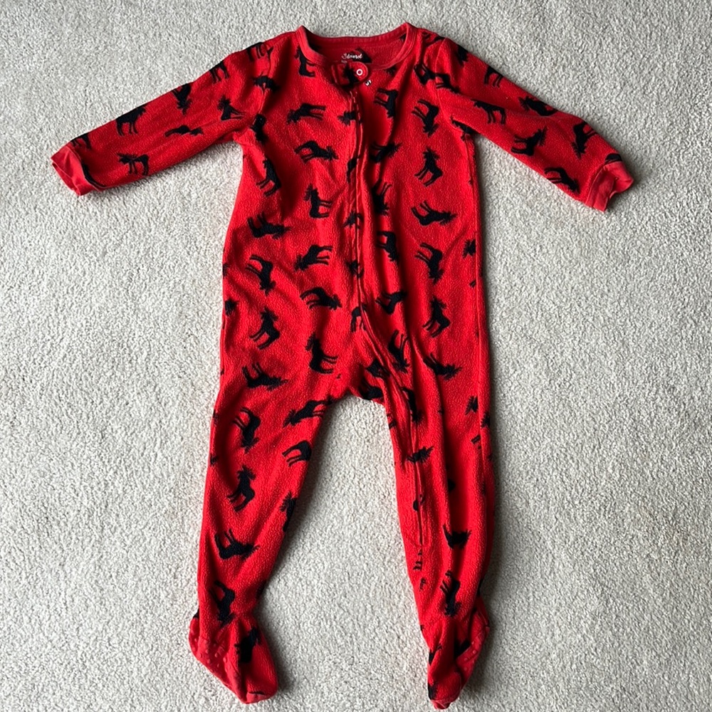 Red and Black Moose Pajamas